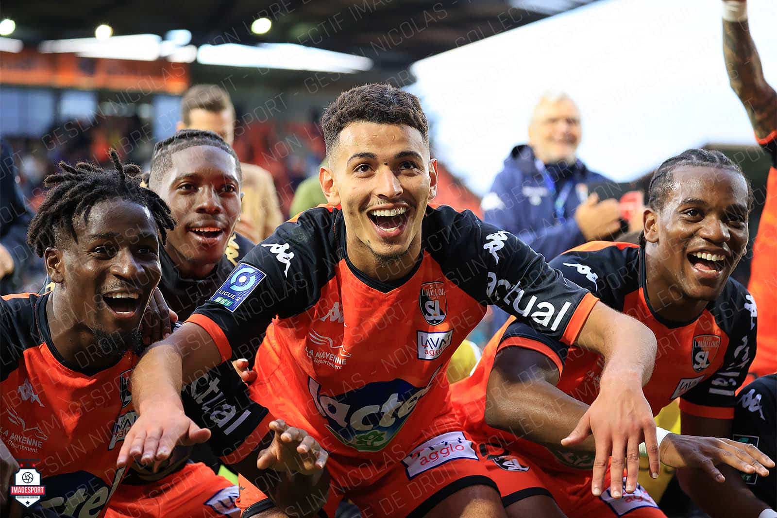 Joie d'Amin Cherni après la rencontre entre Laval et Angers