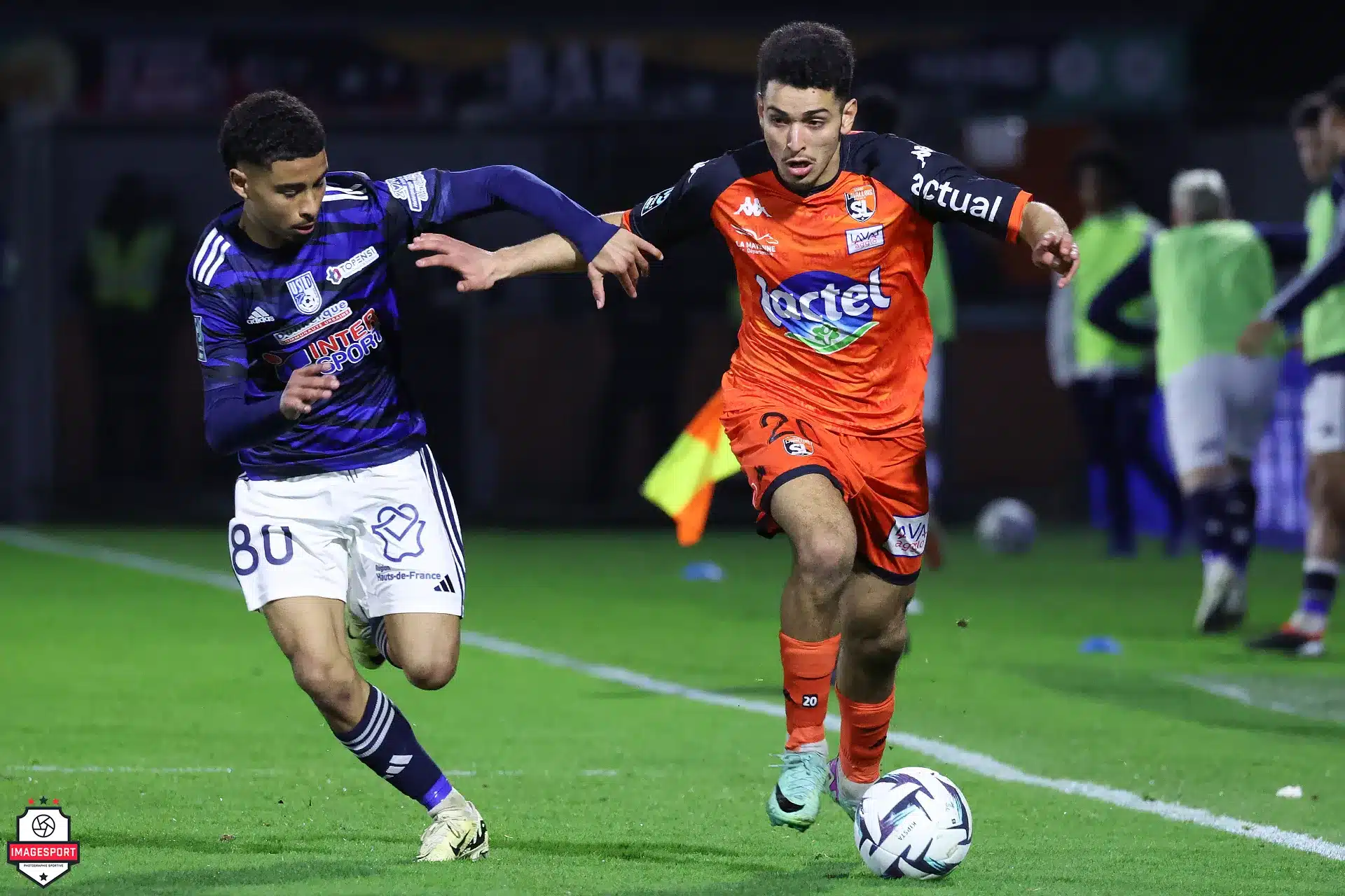 Yassine GESSIME (USL Dunkerque) / Amin CHERNI (Stade Lavallois)