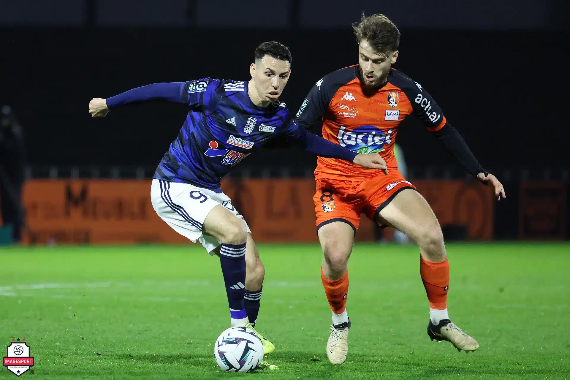 Aïmain MAURER (USL Dunkerque) / Titouan THOMAS (Stade Lavallois)